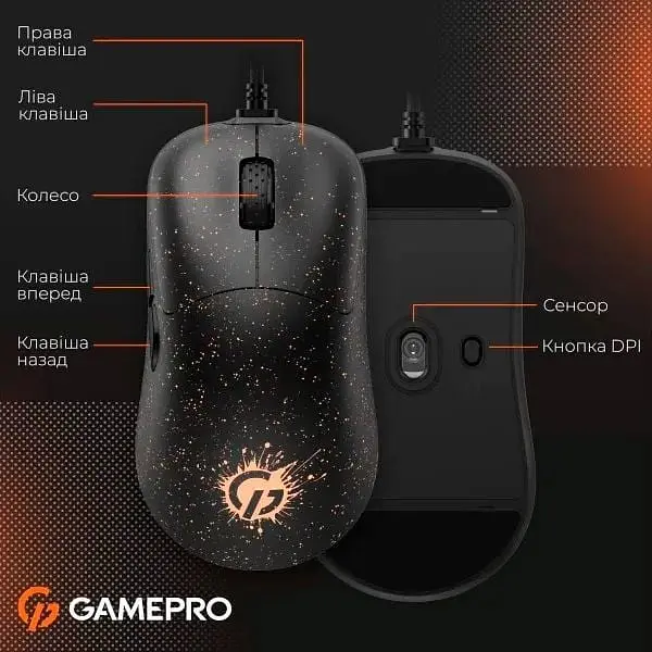 Миша GamePro GM690D Black/Orange [126086] - фото 10