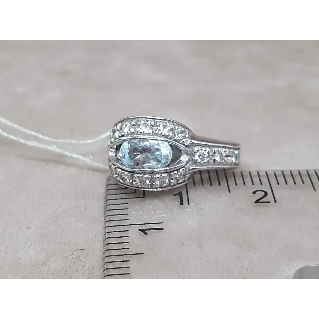 Золоті сережки ЮЗ "Багет" з діамантами та топазами. Б2235/1 - фото 4