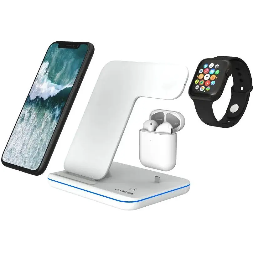 Зарядное устройство Canyon 3in1 Wireless charger (CNS-WCS302W) - фото 1