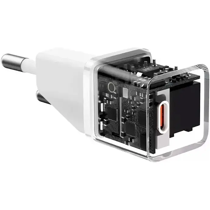 Мережевий зарядний пристрій Baseus GaN5 Mini 20W + Cable USB-C - USB-C White [P10110900213-01] [122544] - фото 5