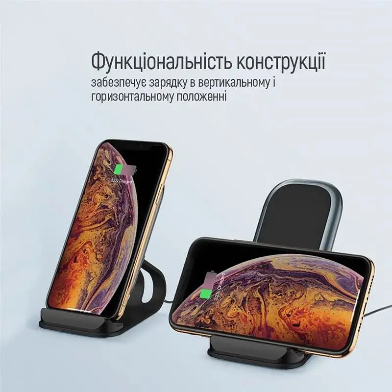 Бездротовий зарядний пристрій ColorWay Wireless Stand 10W Blue (CW-CHW30Q-BL) - фото 8