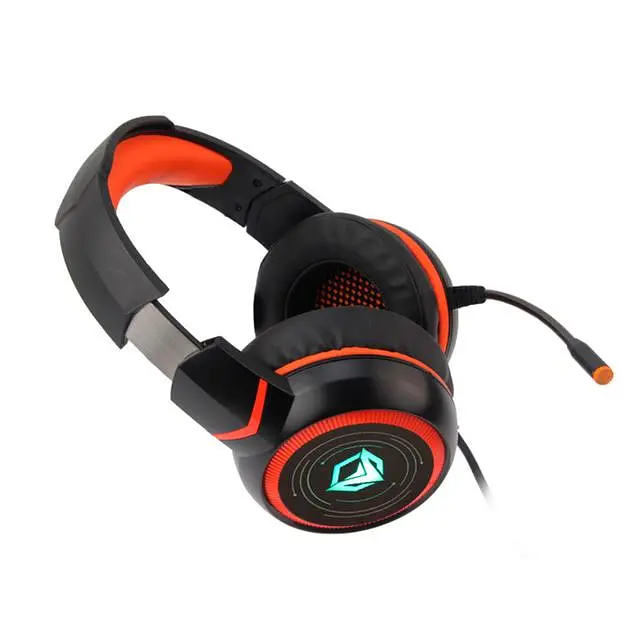 Дротова ігрова гарнітура Meetion Gaming Backlit HiFi MT-HP030, USB, 2.2m, black - фото 4