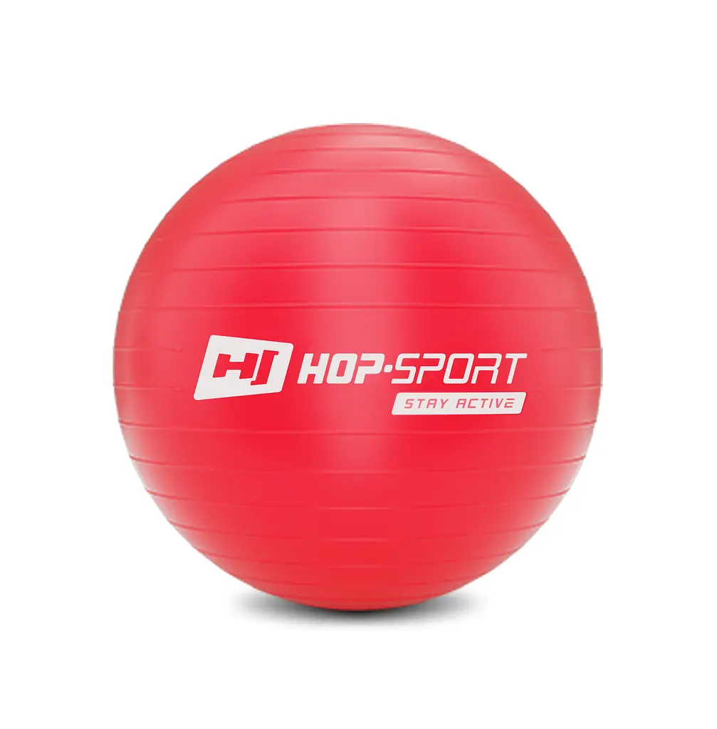 Фітбол Hop-Sport 45см червоний + насос 2020