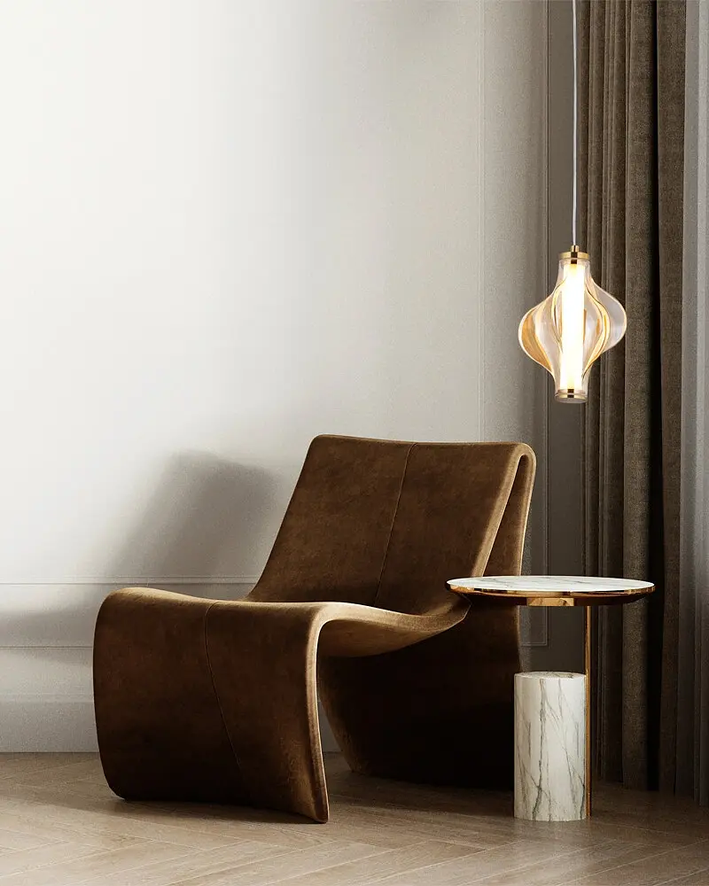 Подвесной светильник, люстра TK Lighting 18212 Elva LED 1x8W 3000K 1032Lm IP20 латунный - фото 2