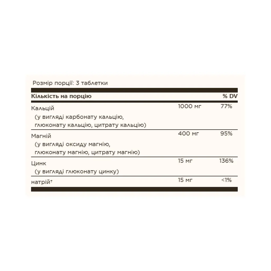 Комплекс кальцій, магній та цинк Calcium Magnesium Plus Zinc - 250 tabs - фото 2
