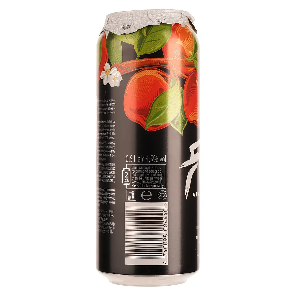 Сидр Fizz Apple, 4,5%, ж/б, 0,5 л - фото 2