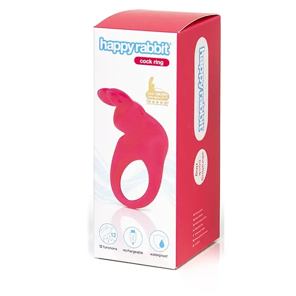 Віброкільце Happy Rabbit Cock Ring 6.7 см рожевий - фото 2