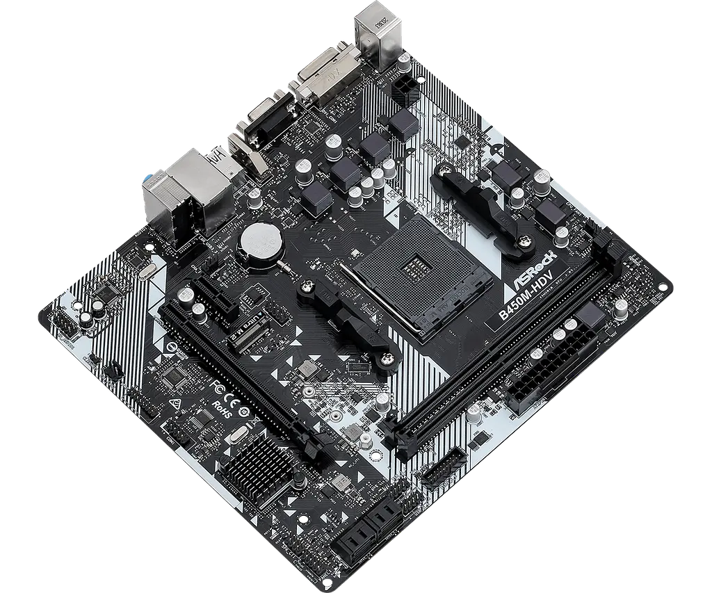 Материнська плата ASRock B450M-HDV R4.0 Socket AM4 (B450M-HDV R4.0) Б/В - фото 2