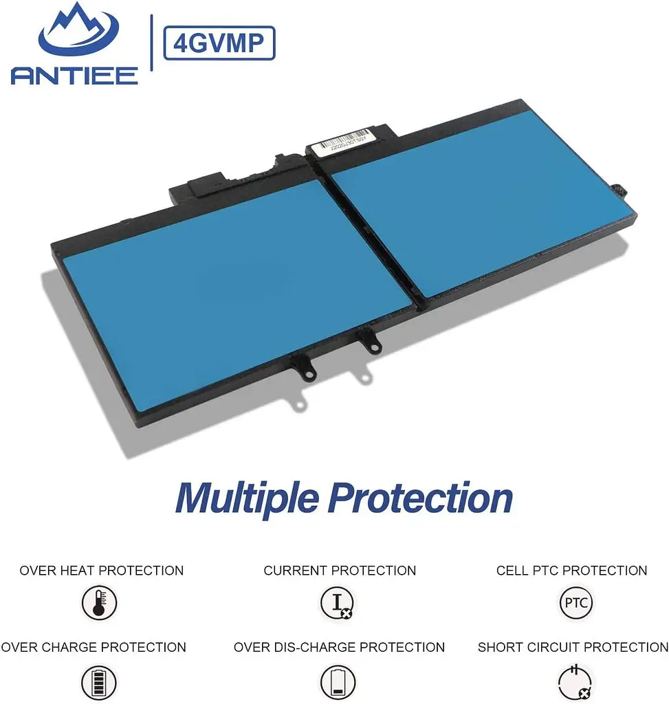 Antiee 4GVMP Акумулятор для ноутбука Dell Latitude 5400 5500 Precision 3540 Inspiron 7590 7591 7791 2 в 1 P84F P84F001 P42E P42E00 - фото 2