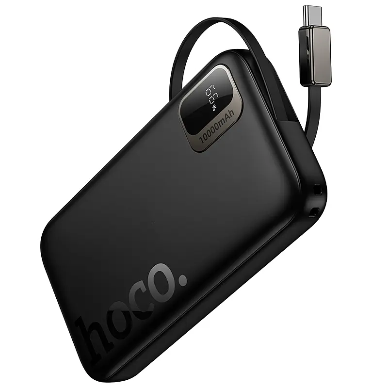 Зовнішній акумулятор HOCO Q51 Key PD20W power bank with telescopic cable(10000mAh) Black (6942007671514) - фото 4
