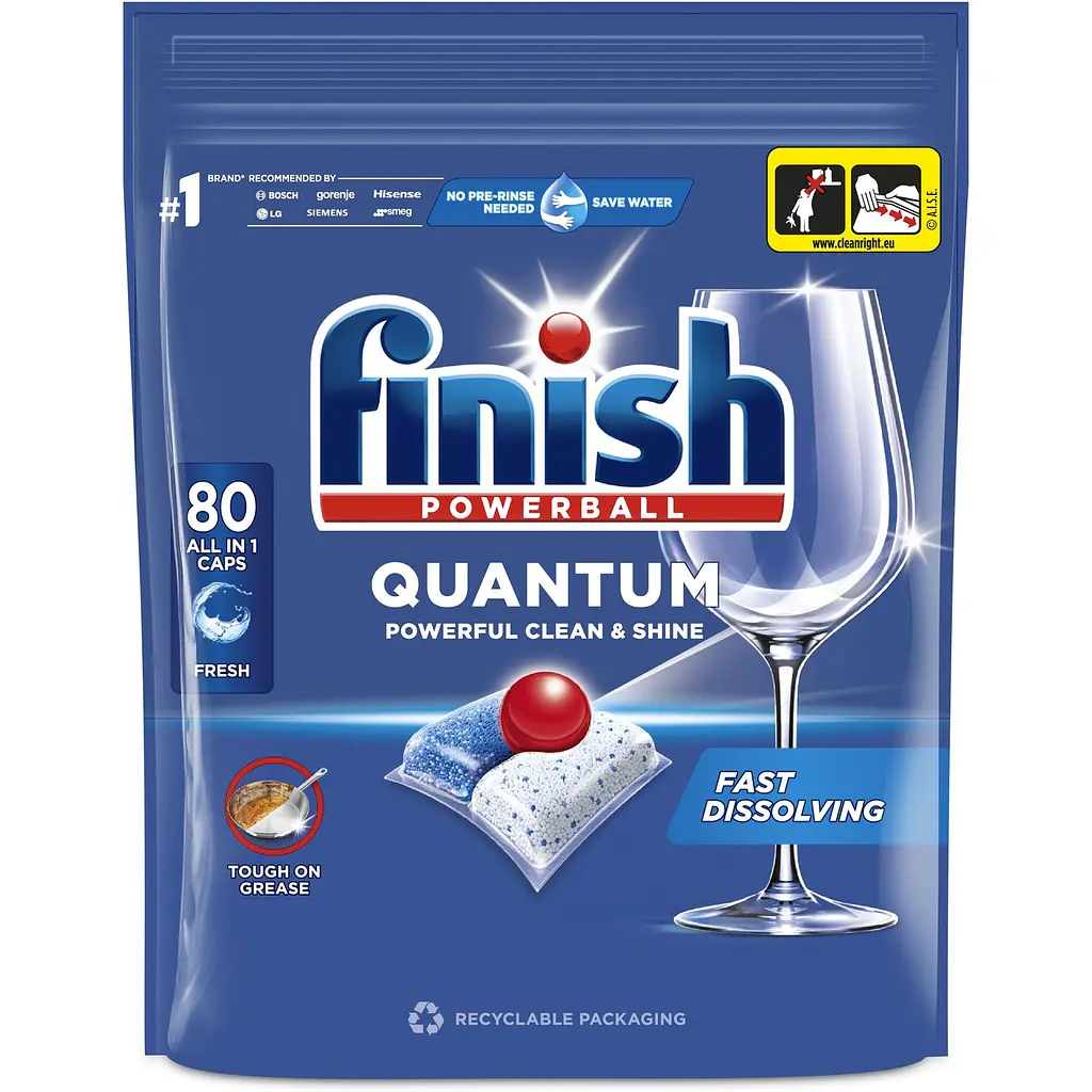 Набір капсул для посудомийних машин Finish Quantum All in 1, 160 шт (80 шт. + 80 шт) - фото 2