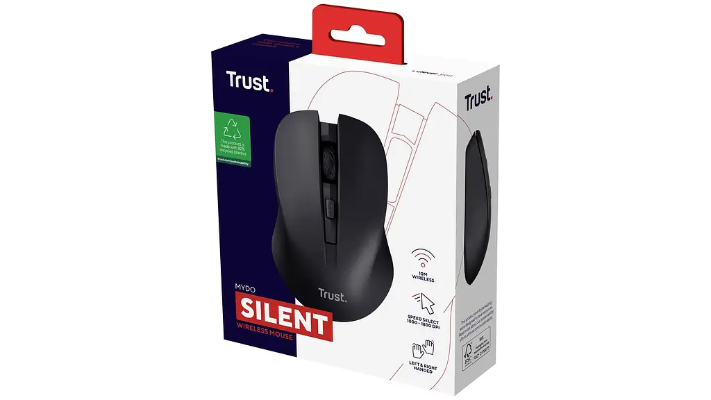 Компьютерная мышь Trust Mydo Silent WL черный teh0014060 - фото 8