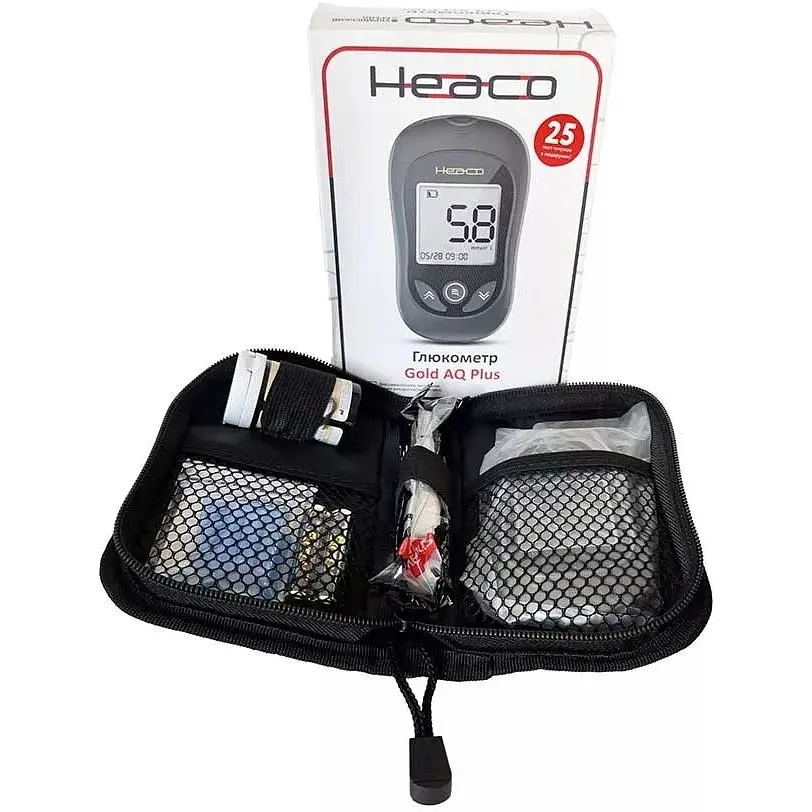 Глюкометр Heaco Gold AQ Plus + 25 тест полосок - фото 2