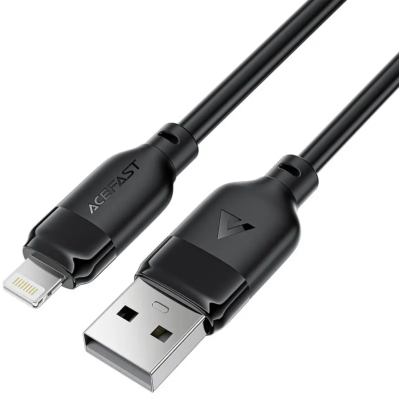 Дата кабель Acefast C16-02 USB to Lightning 2.4A (1.2m) Black - фото 3