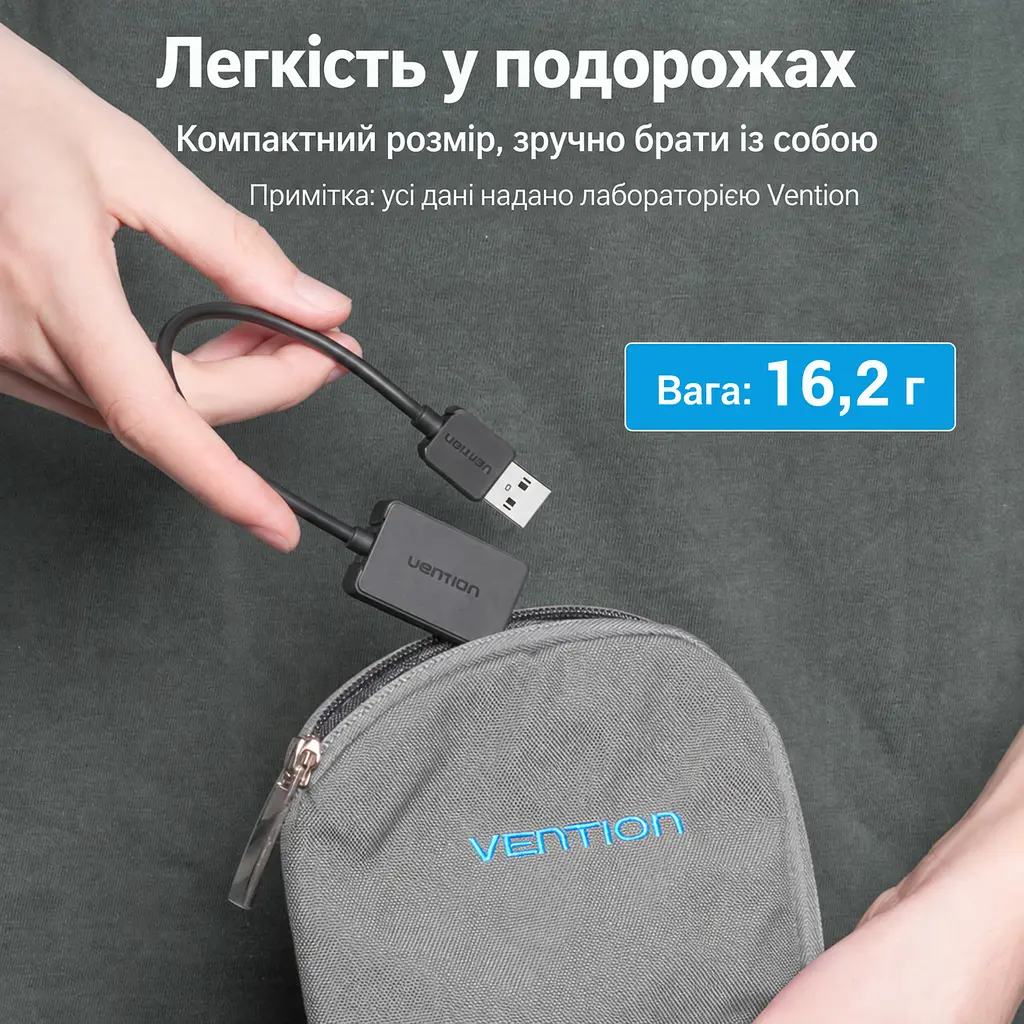 Зовнішня звукова карта Vention аудіоадаптер з підключенням USB-A з окремими гніздами 3,5 мм для навушників і мікрофона Plug & Play чорна (CDYB0) - фото 7