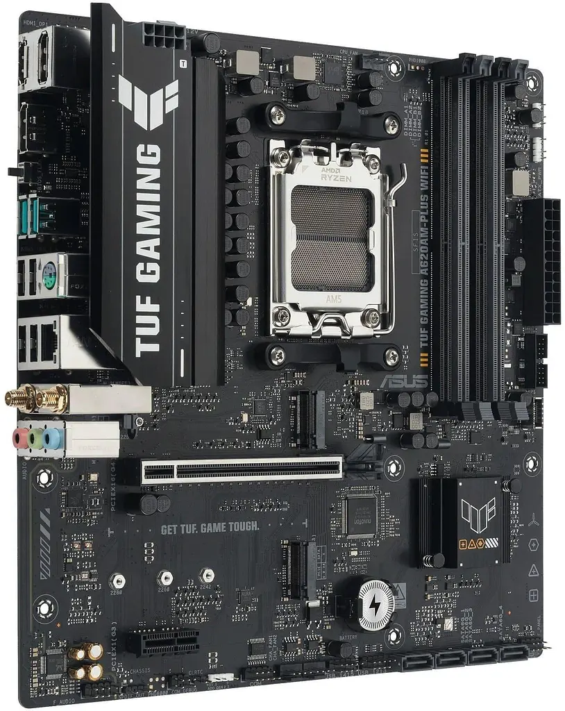 Материнська плата ASUS TUF GAMING A620AM-PLUS WIFI (TUF GAMING A620AM-PLUS WIFI) (Socket AM5, AMD A620A, Micro-ATX) - фото 3