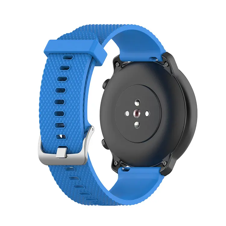 Ремінець силіконовий 20 мм для Amazfit BIP/Bip Lite/Bip U/Pro/Mini/GTS/GTS 2 (E)/GTR 42 BeWatch GT Блакитний (1011418) - фото 4