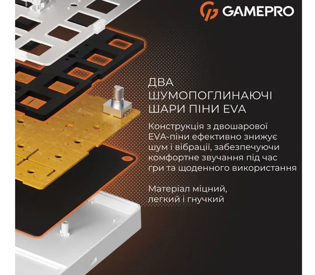 Клавіатура ігрова механічна GamePro GPMK-126 Genesis Silver light USB Red Swich Hot-Swap N-KRO Grey - фото 9