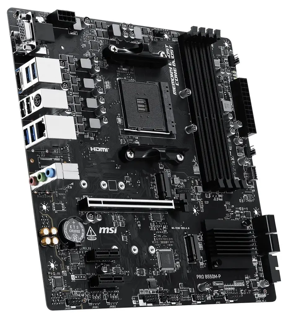 Материнська плата MSI PRO B550M-P (PRO B550M-P) (Socket AM4, AMD B550, Micro-ATX) - фото 2