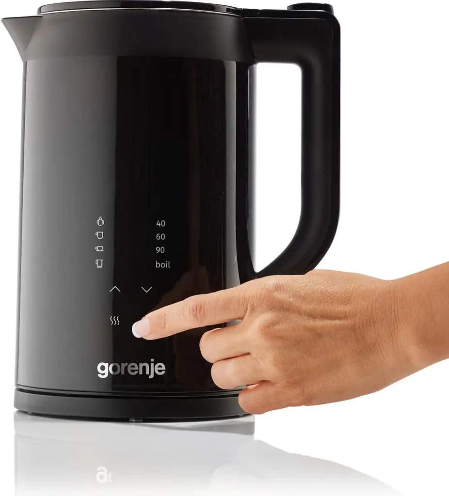 Электрочайник Gorenje 1.7 л двойные стенки LED дисплей Strix контроль черный kuh0015386 - фото 10