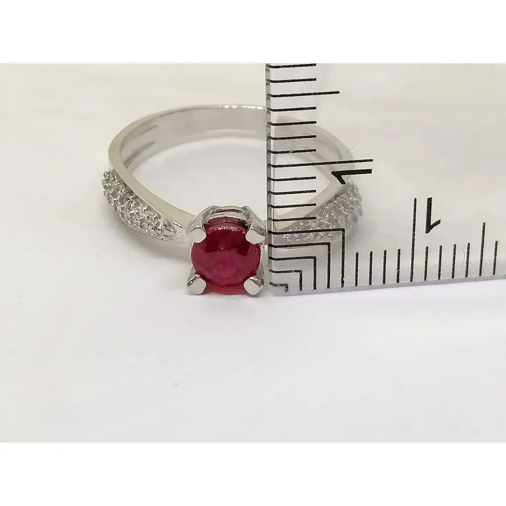 Серебряное кольцо Агни Анни с рубином. 1685/9Р-RUB 17,5 - фото 6