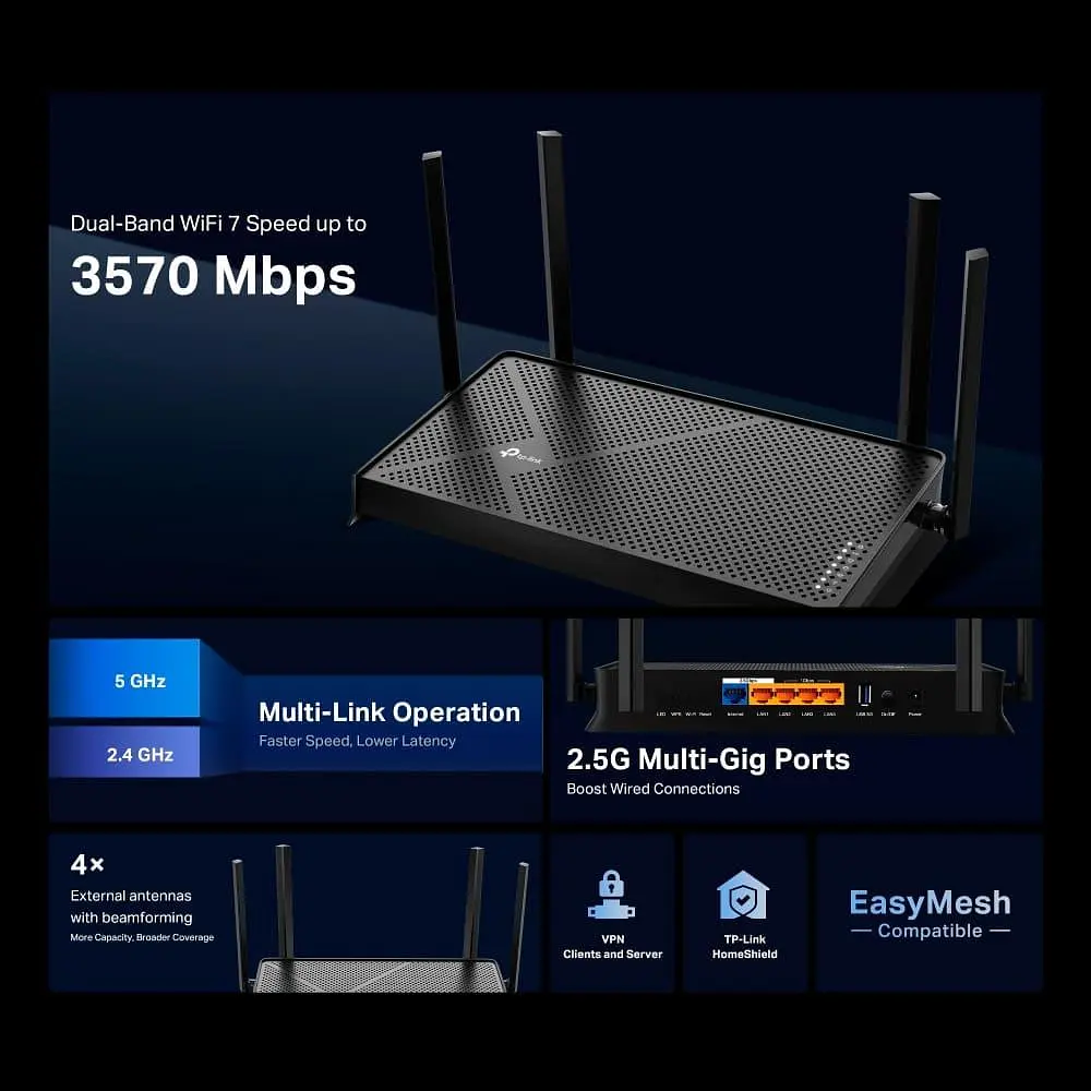 Роутер TP-Link Archer BE230 BE3600 (ARCHER-BE230) - фото 7