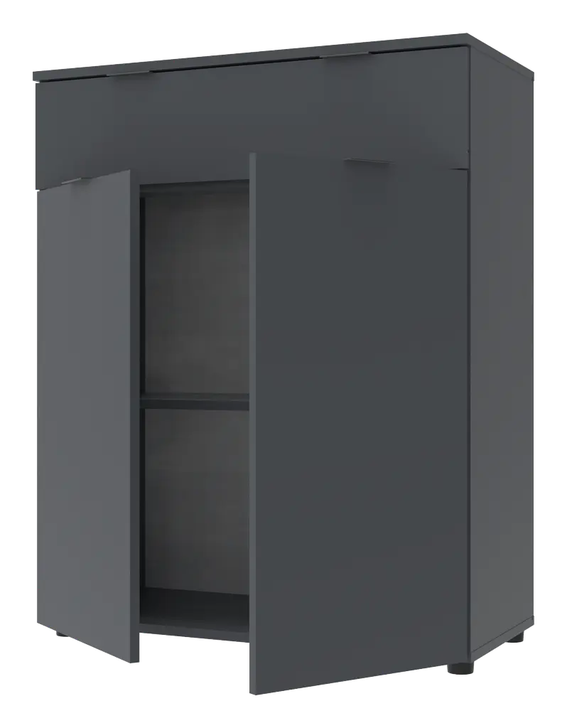 Комод Doros Рон 2 2 фасади 1 шухляда Графіт 80х38х100 (41516004) - фото 3