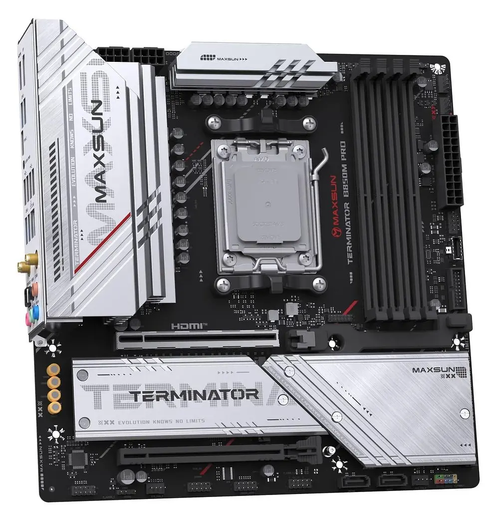 Материнська плата Maxsun Terminator B850M PRO WIFI (MS-Terminator B850M PRO WIFI) (Socket AM5, AMD B850, Micro-ATX) - фото 4