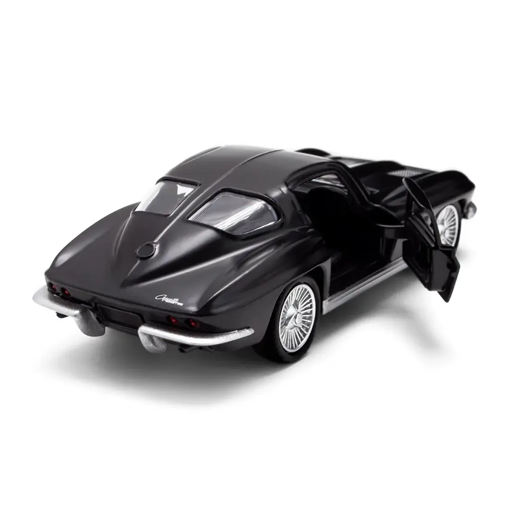 Автомодель - CHEVROLET CORVETTE SPLIT WINDOW 1963 (матовий чорний) - фото 2