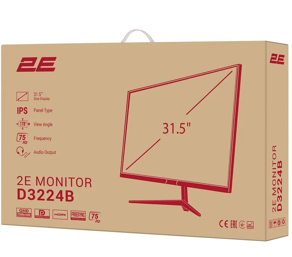 Монітор 31.5" 2E D3224B QHD IPS 75Hz (2E-D3224B-01.UA) - фото 10