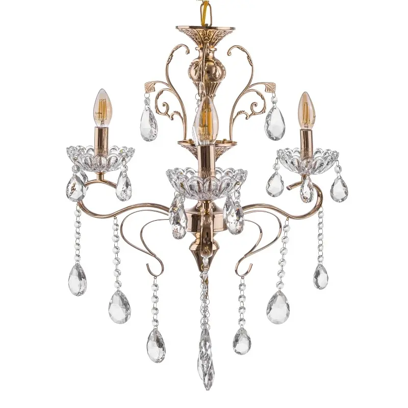 Люстра подвесная Brille хрустальная свеча E14 40W (BCL-667S/3) - фото 3