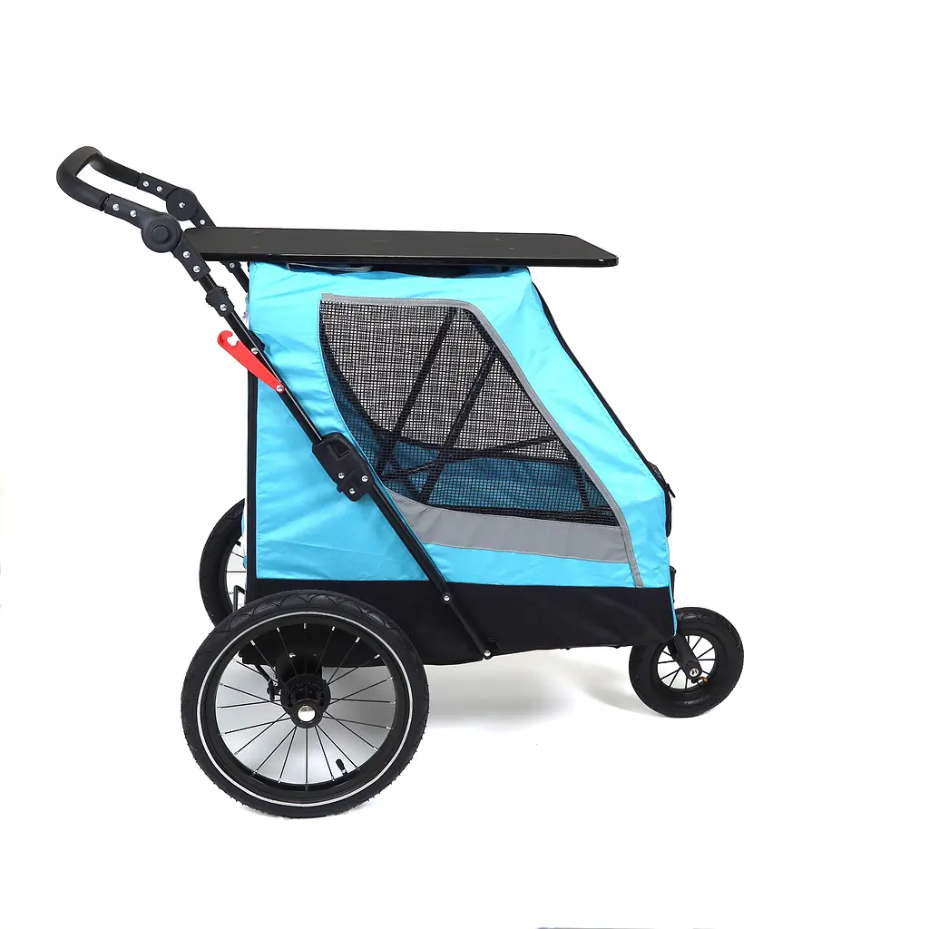 Коляска для домашніх тварин до 35 кг Bestopet Люпосанчик BS-RL-02 Light Blue зі знімним столиком для грумінгу - фото 4