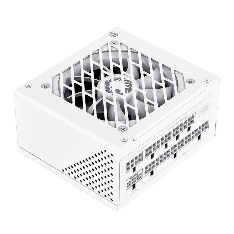 Блок питания GameMax 750 Вт GS-750G, белый, SFX, модульный, 80+ Gold, Active PFC, 9,2 см, 3xMolex / 4xSATA / 1x16-pin / 3x2+6-pin / 2x4+4-pin / 1x20+4-pin, защита OVP / UVP / OCP / OTP / OPP / SCP - фото 2
