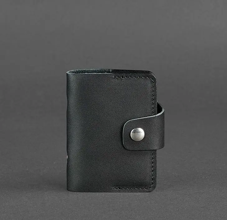 Шкіряний кард-кейс 7.1 (Книжечка) чорний - фото 6