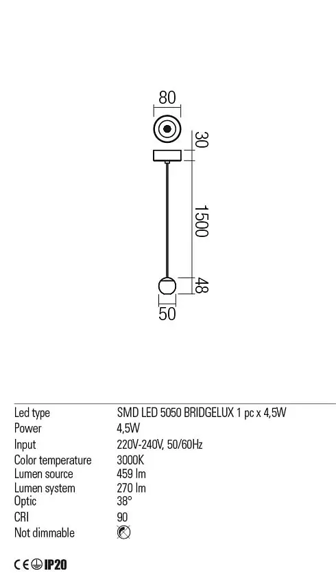 Подвесной светильник Redo OBO SU LED 4.5W 3000K WH (5.1.2) 01-1832 - фото 3