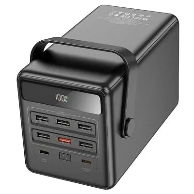 Батарея універсальна HOCO 100000mAh Endure 22.5W PD, QC, LED Lamp, Black (DB03 / 714721) - фото 5
