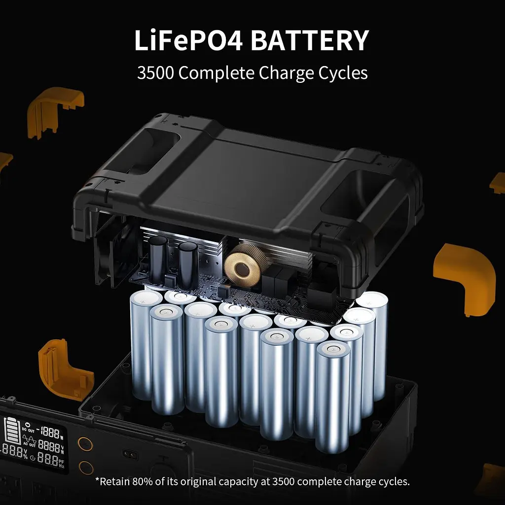 Портативная зарядная станция Pecron E2400LFP LiFePO4, 2048 Вт/ч 2400 Вт (E2400LFP) - фото 13