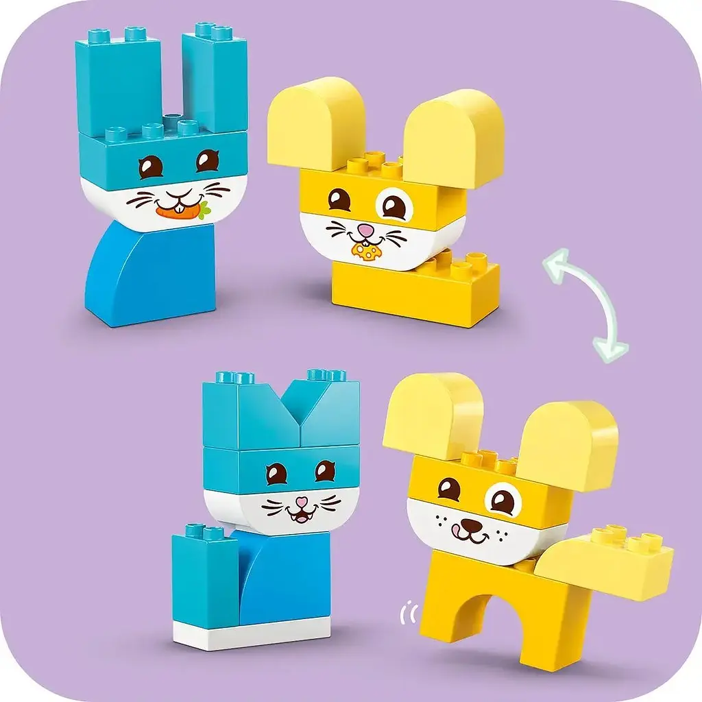 Конструктор LEGO DUPLO My First Чарівні творчі домашні улюбленці 3 в 1, 24 деталі (10477) - фото 4