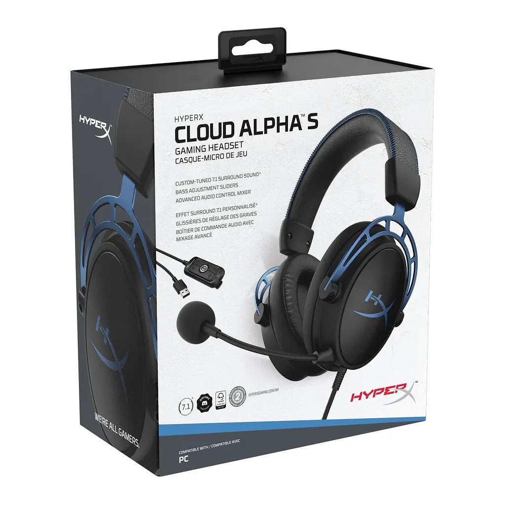 Гарнітура HyperX ігрова Cloud Alpha S Black/Blue (4P5L3AA) - фото 8