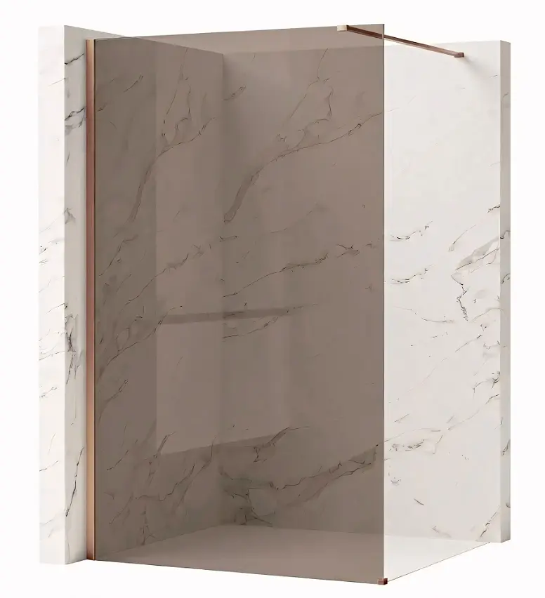 Душова стінка Rea Flexi 140x195 brown brushed copper KPL-K99388