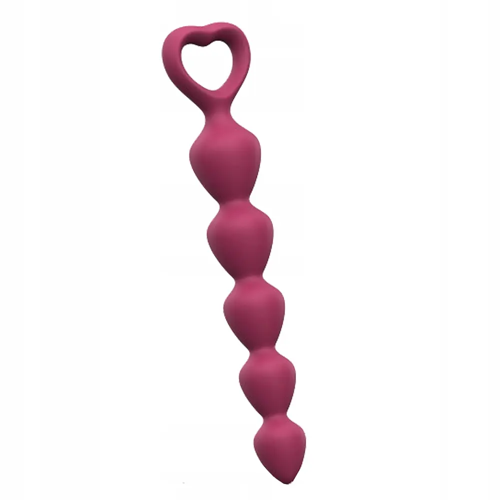 Анальний ланцюжок Love To Love Bing Bang M Plum Star 18.5 см (бордовий) - фото 6