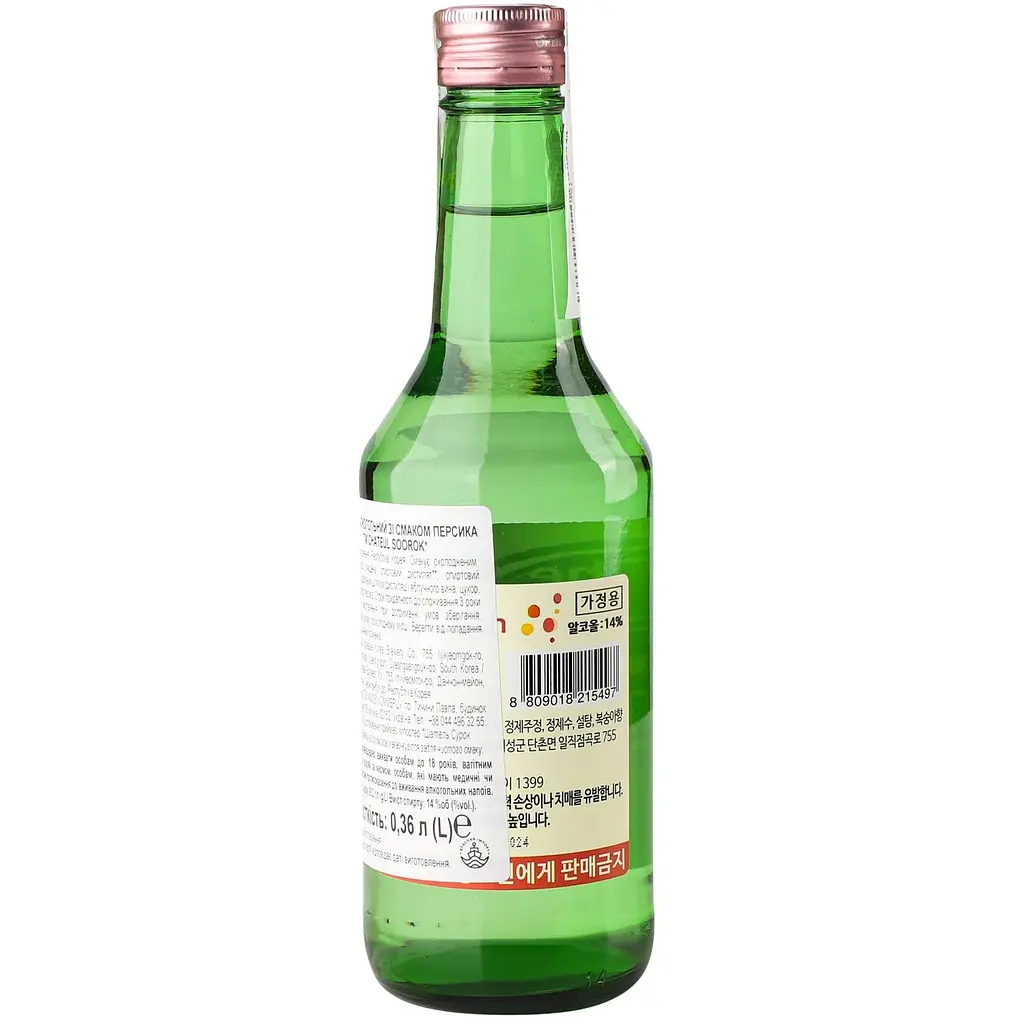 Соджу Chateul Soorok Peach 14% 0.36 л - фото 2