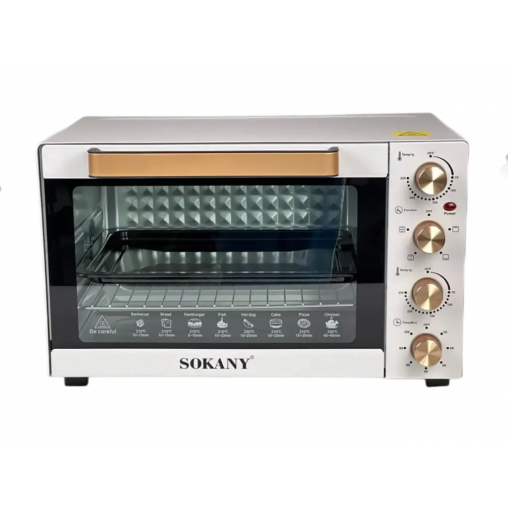 Духовка електрична настільна SOKANY SK-450 об'ємом 50 літрів з таймером Sokany SK450W - фото 2