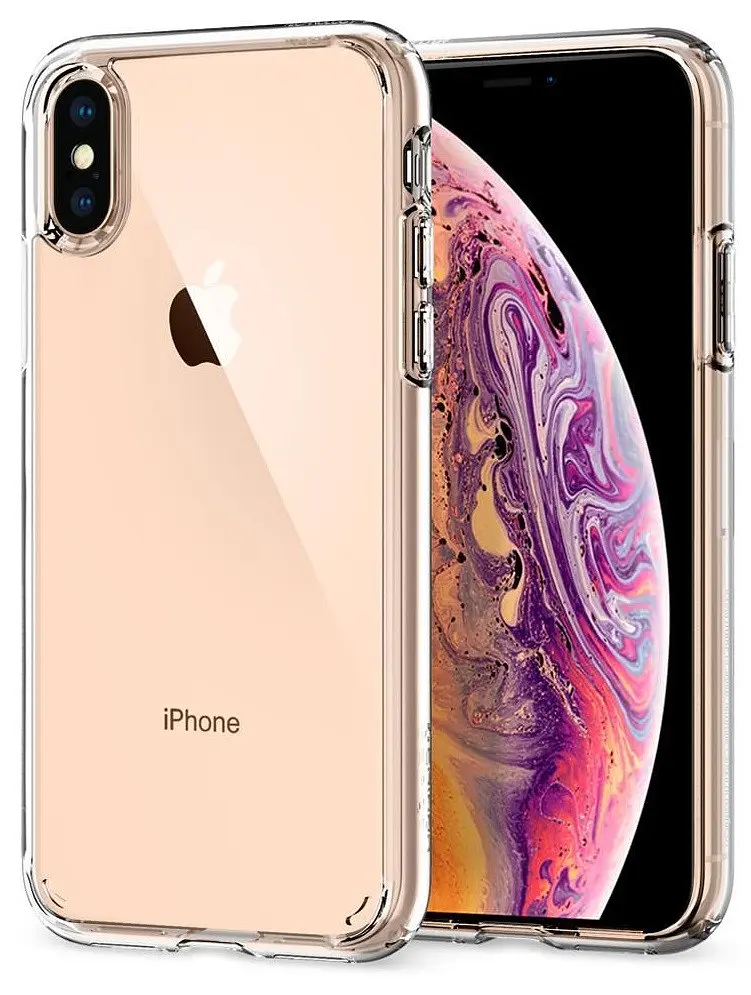 Чохол оригінальний протиударний Spigen Ultra Hybrid 057CS22127 для iPhone X/XS Crystal Clear - фото 2
