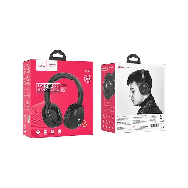 Накладні bluetooth навушники Hoco W33 Art sount BT headset | BT5.0, AUX, Type-C, 10h, 250 mAh | - фото 3