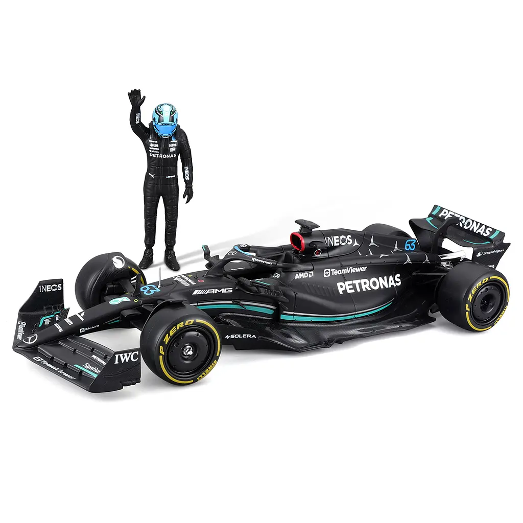 Автомодель з фігуркою Bburago Mercedes-AMG F1 W14 E Performance 1:24 в асортименті (18-28037) - фото 5