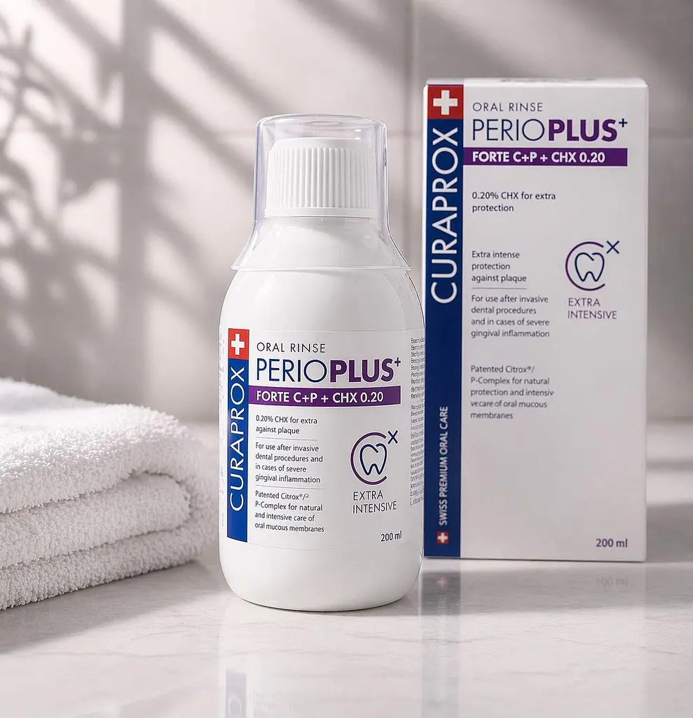 Ополіскувач для ротової порожнини Curaprox Perio Plus Forte CHX (0,2% хлоргексидин) 200 мл