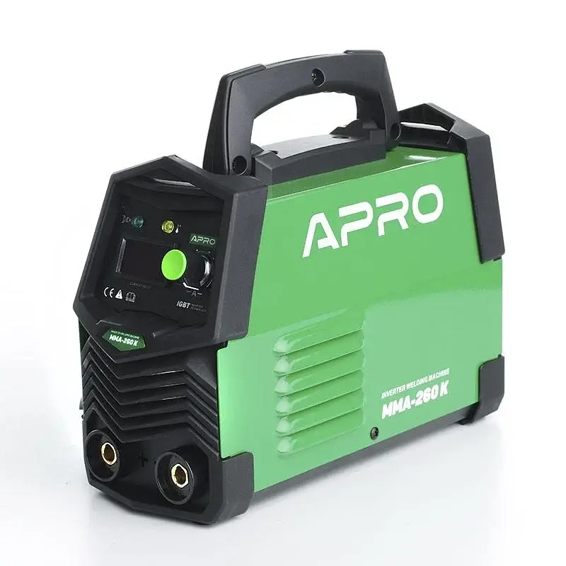Сварочный аппарат инверторный Apro MMA-260K 4 мм с набором кабелей + пластиковый кейс 30412 - фото 2