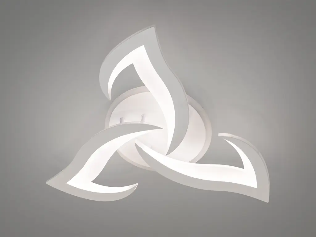 Потолочная светодиодная люстра A8146-3WHLED3COLDIM белая с пультом димером 45W - фото 4