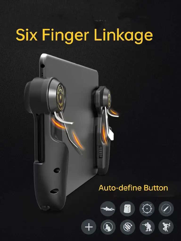 Ігровий механічний тригер зовнішній джойстик для телефону смартфона Memo AKpad-6k ігрові кнопки Black (18543) - фото 6